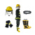 登月 02款消防员战斗服 头盔+手套+衣服+鞋子+腰带（5件套）