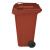 舒蔻（Supercloud）大号塑料分类垃圾桶小区环卫户外带轮加厚垃圾桶 240L加厚棕色分类湿垃圾挂车款定制图案