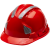 酷仕盾 防砸三筋透气反光安全帽 工地抗冲击ABS头盔 一顶  红色 