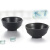 扬格美耐皿 密胺小圆碗黑色仿瓷饭碗汤碗日式调料小碗 WXB045(4.5寸加厚碗)磨砂黑色螺纹碗11.5*5.5cm 40个装