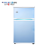 gree格力晶弘冰箱小型迷你两门冷冻冷藏功能BCD-78L/现代银/淡蓝色 格力78L冰箱