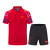 米黛龙中国国家队运动服套装男女夏季羽毛球乒乓球训练短裤短袖衣服定制 红色套装 XL