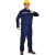中神盾 SWS-CDS-211 夏季短袖工作服套装男女通用 反光条劳保服 藏蓝色 S/160（500套及以上单价）