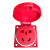HKNA定制室外铸铝10A消防插座盒五孔三孔户外防水工业插座 ZG-5孔 10A 面板红色