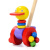 全光辰（quanguangchen）木制儿童小拉车玩具婴儿手拉车拖行玩具拖拉学步木制拉绳毛毛虫 扁嘴鸭推车