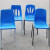 德仕登 塑料钢塑椅靠背椅铁脚椅子办公椅工厂椅  1件起批 4号钢塑椅（蓝面+黑脚） 3天
