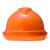 梅思安/MSA V-Gard500豪华型ABS透气孔V型安全帽工地建筑工程防砸防冲击头盔一指键帽衬带下颚带 可定制 橙色