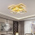 泽朗凡式创意吸顶灯客厅灯用现代三色禅意简约餐厅卧室灯 金色方 /4 三色光