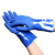 瑞珂韦尔（Rockwell）劳保手套PVC蓝色磨砂浸塑防水防油防滑手套PC2701 1副 M
