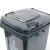冰禹 BY-626 户外厂房垃圾桶 大号特厚挂车桶 塑料分类垃圾箱 咖啡色 湿垃圾 加厚50L 上海分类垃圾桶