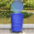 环卫垃圾桶圆桶金属铁质户外防火耐高温垃圾桶大号加厚果皮箱挂车 圆形桶盖子绿