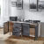 迪拜尔 橱柜 整体不锈钢厨柜组合柜家用水槽灶台一体组装厨房柜子1.6米左右对开平面