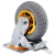 ONEVAN高弹力轻音脚轮转向轮 工业重型平板车手推车轮橡胶轮 刹车脚轮 4寸
