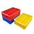 盛富永 零件盒 分格箱多隔塑料盒子 工具物料分类盒 周转箱3格分隔物流盒（355*200*84）黄