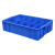 盛富永 塑料盒周转箱 零件盒元件分格箱 多格箱螺丝盒分类盒 分格收纳盒子 蓝色 小八格箱372*276*80mm
