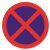 交通安全标识牌反光标志牌（禁止停车）φ60cm 1.5mm厚铝板