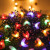LED露营氛围灯 帐篷灯太阳能圆球灯圣诞节日户外防水庭院装饰彩灯 小气泡（暖白）6.5米30灯