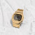 卡西欧（Casio）G-Shock 男表金色方块蓝牙六局电波多功能运动手表 金属表带金色B5000GD-9DR
