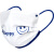 蓝冠（BLUEGUAN) 克莱因蓝笑脸 个人防护 三层 防尘透气 一次性平面口罩 100只【独立包装】