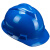 酷仕盾 安全帽 PE材质 防砸防冲击 V型头盔  蓝色PE