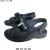 适用于静电凉鞋PU软底夏季透气舒适防滑耐磨工作鞋 PU黑色皮面凉鞋 34
