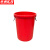 京洲实邦 大号圆形收纳塑料桶酒店工业环卫物业垃圾桶【100L红色无盖】ZJ-2468