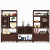 华世蒂新中式博古架实木中式茶叶架茶室置物架展示架茶柜三组合书架家具 三组合带灯295x35x198cm