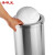 圣极光不锈钢垃圾桶上开口果皮桶圆形翻盖桶710819可定制25*61cm