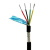 RONGLAN 屏蔽线抗干扰通讯控制电缆线多芯信号护套控制电源线  RVVP 4*0.75平方黑色100米
