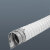 尺越 白色包塑金属软管 穿线管波纹管电线电缆保护套管蛇皮管 白色加厚内径10mm（整卷100米）