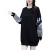 皮尔卡丹2023年秋冬新款韩版超200斤中长款卫衣女加绒加厚外套潮 黑色(加绒款) L100-120斤