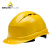 代尔塔（Deltaplus）PP安全帽102009透气织衬旋钮款工地安全头盔透气防砸吸汗不含下颌带黄色