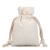 铸固 棉麻帆布束口袋 搬家收纳整理防尘杂物简约包装礼品抽绳袋 21*29cm米白色