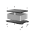 永锢130*100铝盒仪器防水铝型材电源盒子整流器室外铝合金外壳L04 A 130-100-50 银白壳体+银白端盖