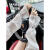 MHKEE2023新款韩版夏季纯色雪纺冰袖遮阳防晒冰丝袖套户外开车护臂手袖 灰色手工钻 均码