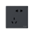 开关插座皓呈雅致黑面板86型16a家用一开五孔带USB双控暗装 二开双控(清单加购折上折)
