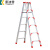 穆运梯子人字梯折叠伸缩加厚铝合金人字梯室内多功能伸缩楼梯工程梯装修脚架梯（2米高红加强加固款 （1.2米高红）