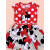 迪士尼（Disney）儿童装女童夏季新款女童大圆点米奇老鼠卡通短袖连衣裙童裙 红色 80cm