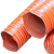 红色高温风管矽硅胶排风软管硫化耐温300度硫化钢丝热风管送风管 内径180毫米/根4米