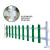 得豫工品 PVC塑钢草坪护栏塑料锌钢篱笆栅栏围栏社区幼儿园绿化护栏 草绿色50cm高1米
