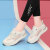 YQCK2024女子跑步鞋网面透气轻便减震跑鞋运动鞋小白鞋软底阿甘鞋 J1801-1白卡其 35