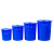 金诗洛 KSL145 塑料大桶 环卫物业垃圾桶酒店厨房收纳圆桶 蓝色100升 50*61cm(有盖）