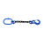 品尔优/PPU 100级单腿链条成套索具（眼型滑钩）UCG1-06  载重1.4T 蓝色 UCG1-06-10m 15