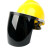 安全帽支架面屏防护头戴式焊帽面罩电焊工专用烧氩弧焊接防护罩E 红】安全帽+支架+黑色屏