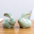 斯宝路 可爱小兔子摆件创意家居办公室桌面装饰品动物陶瓷玉兔工 青瓷粉青[玉兔]