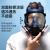 XMSJ实验室防毒面具面罩全面罩化工气体防刺激性气味全脸防硫化氢生化 蓝边球形面具+3号盒防尘毒+10片梯形棉