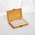 木质颜料盒竹木盒格子24色水彩分装盒水彩调色盒抽拉式木盒调色 24格抽拉款带格子