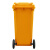 蓓尔蓝 户外垃圾桶大号 120L 加厚商用物业小区环卫塑料桶带盖果皮箱LJT2207 黄色