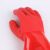 厚创 浸塑手套加绒 加厚保暖加绒清洁手套 防水防油清洁防护厨房工厂劳保手套 红色 30cm 