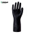 雷克兰ER28F天然橡胶防化手套耐腐蚀耐酸碱耐磨加厚喷棉衬里手套 黑色30.5cm 8码